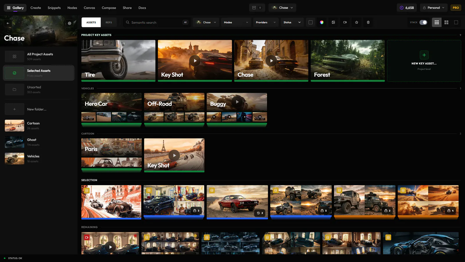 Gallery interface