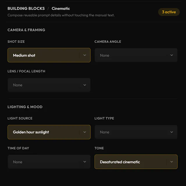 Image Gen prompt builder