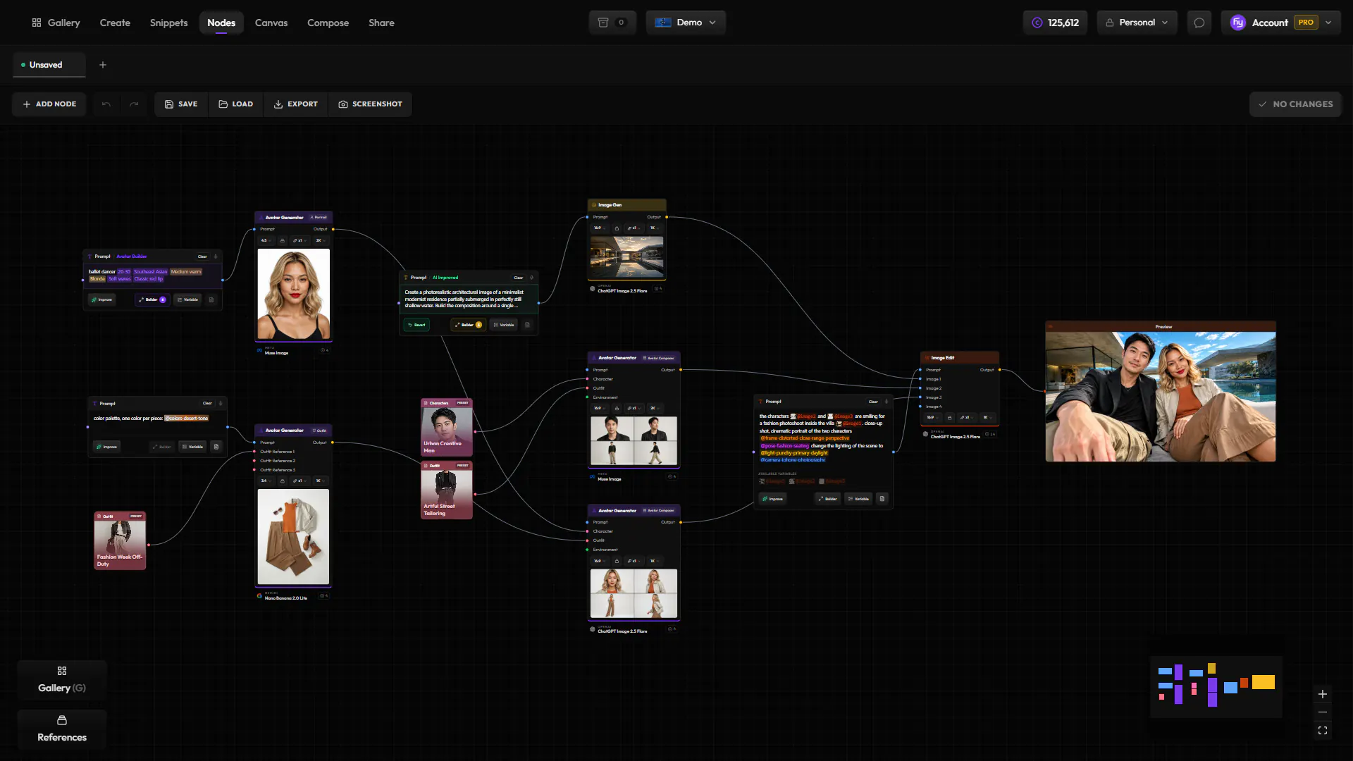 Nodes interface