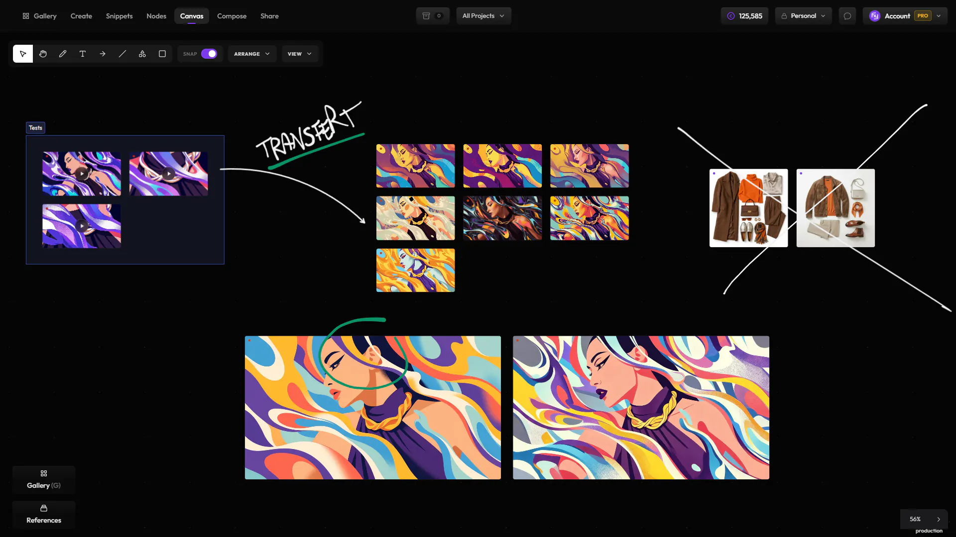 Canvas interface