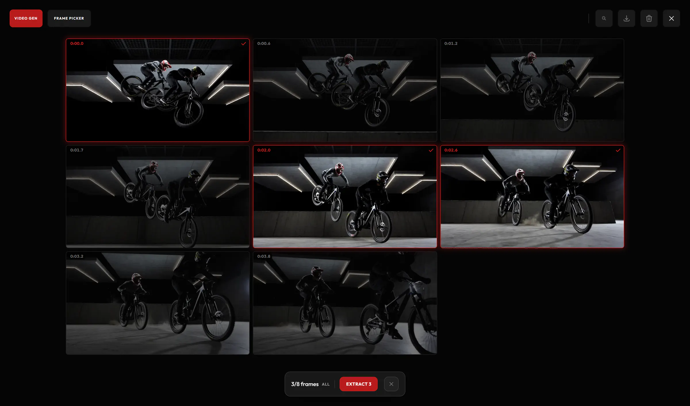 Frame Extract interface in Hylope